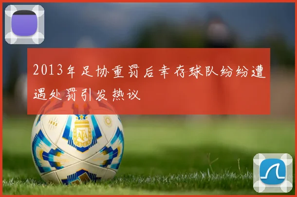 2013年足协重罚后幸存球队纷纷遭遇处罚引发热议